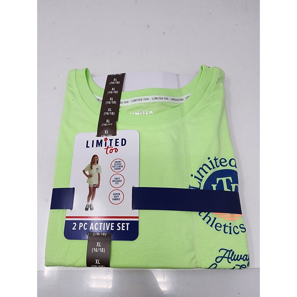 Limited Too‎ Girls Athletic 2 PC Active Set Green Poly Blend Casual Size XL